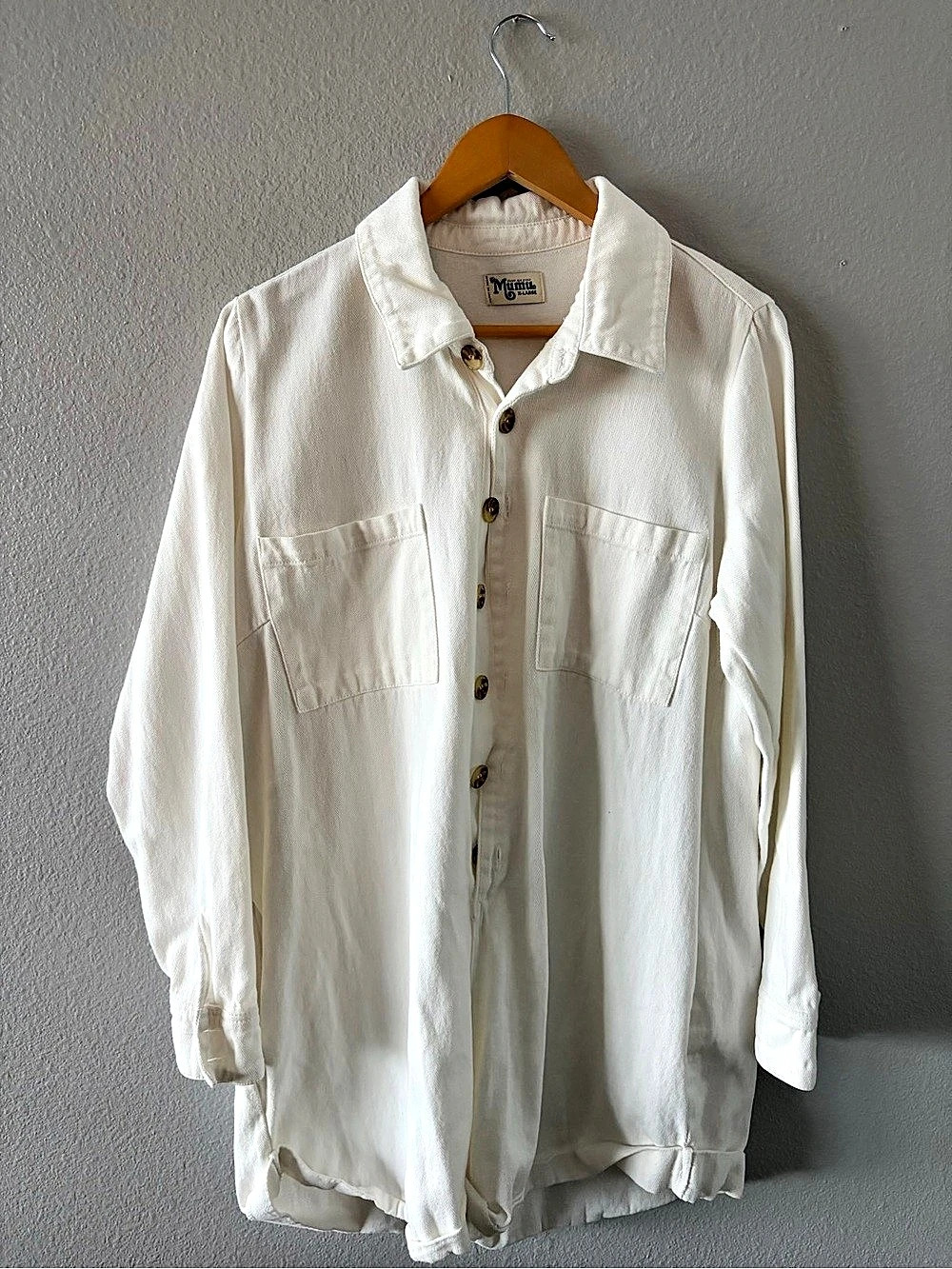 White Button Down one piece romper Shirt/short Like New